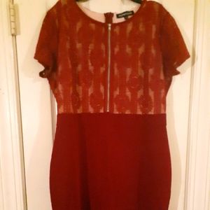Cocktail burgundy Dress size XL